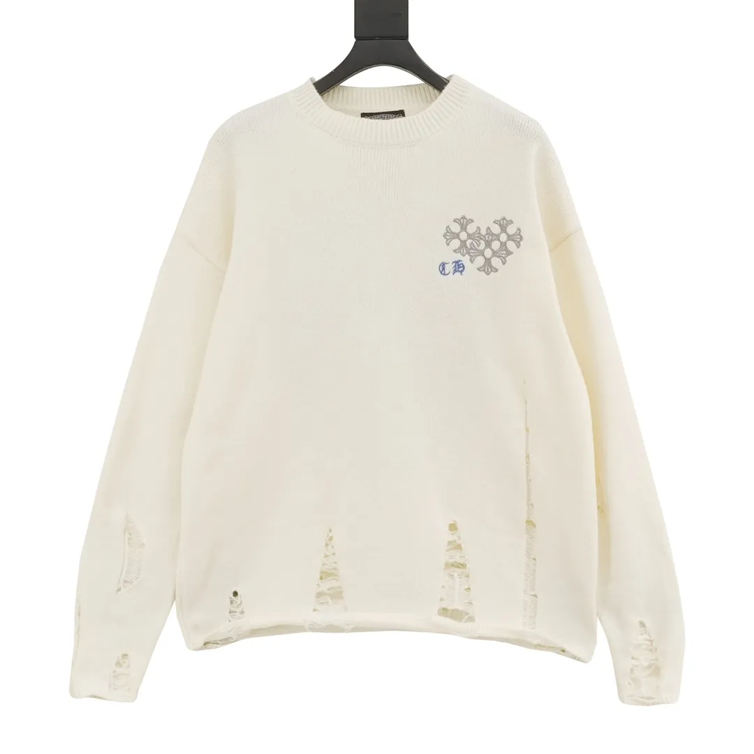 P540 Chrome Hearts CH Chrome Hearts 25ss embroidered disc Sanskrit cross hole knitted sweater pullover. It is a very popular style. It is the same for men and women. It is matched with black and white. It looks good in real life. It looks good on the upper body. It looks good in daily wear. It is even more photogenic. It’s hard not to buy it. Buy it for me!!! Believe me, no one can refuse such a machine-length Chrome Hearts jacket. It has expanded the version based on the old version. The upper body is loose and stylish, and the hem is expanded to a casual design. Fat people look extremely slim, thin people have limited height and high-end. Ten thousand yuan ZP printing, 1:1 perfect restoration, looks good when worn alone or stacked, can be easily controlled by both men and women. If you care more about quality, you must also respect the price. It is completely different from the thin see-through bottoms and junk products on the market that pill when worn. If the style makes you shine at a glance, then quality is what you should pay more attention to. Compared with price, we focus on quality. Customers who have received my products all know it. ️️️ Sweaters on the market are generally made of bract core yarn. We use modal. The advantages over core-spun yarn are very intuitive: high cost, high price, high density, relatively expensive for developers, and let us make a lot less money. In addition, it is delicate, has no scum on the upper body, resists pilling, and is high-end. We are conscientious sellers and do not use core-spun yarn. Apart from being cheap, core-spun yarn is really useless. It shrinks, pills, hooks, and makes people pierced. He is proficient in everything. It is 2024. Who doesn’t want to look decent when they go out? Quality determines the upper body effect. No matter how bad the quality, the best style is still the temperament of the urban-rural fringe. We only do long-term business. Quality determines character. Take it back and wear it with confidence and wash it. The quality of the pattern will definitely make your eyes shine. We only make the right version of high quality. We make high-end hard goods. Reject junk goods and reject fast food. Conscientious quality and conscientious price. You deserve it!  Color: Black Beige Gray Size: S-L